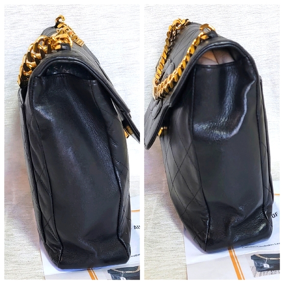 Auth💞 Vintage Quilted Chanel  Chain Handbag In Black - Picture 13 of 16